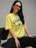 Womens Half Sleeve Round Neck Printed Oversized Fit Tshirts