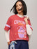 Womens Printed Oversized Fit Cotton T-Shirt