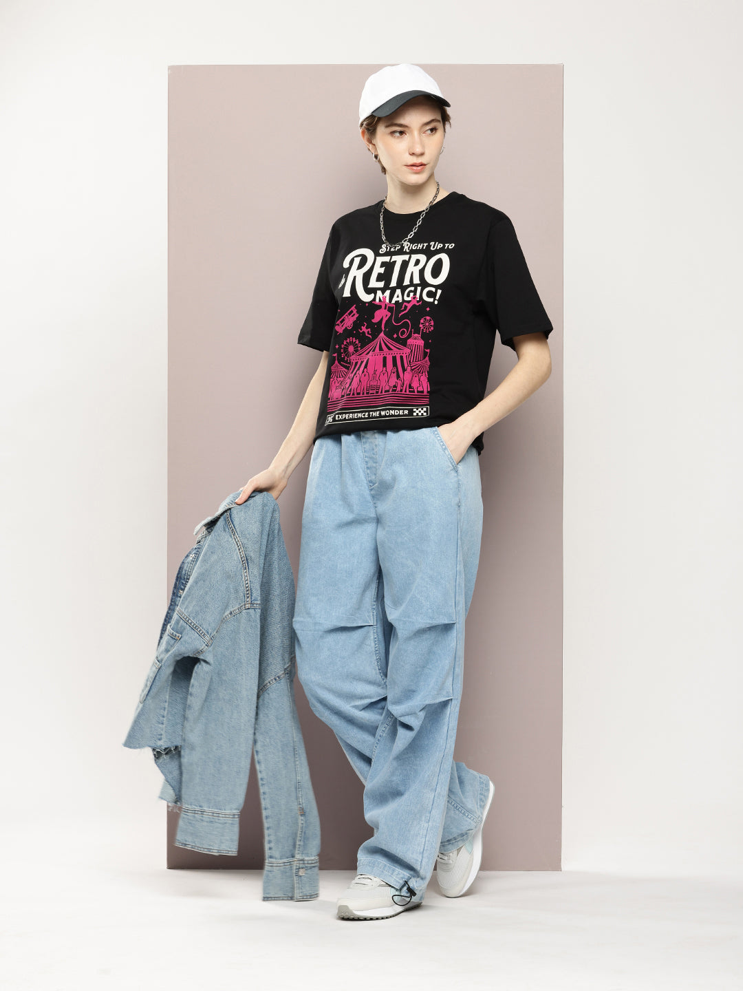 Womens Half Sleeve Round Neck Printed Oversized Fit Tshirts