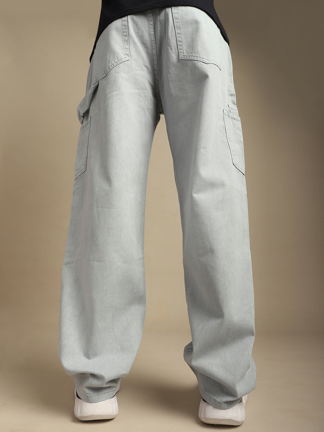 Men Plain Cargo Jeans