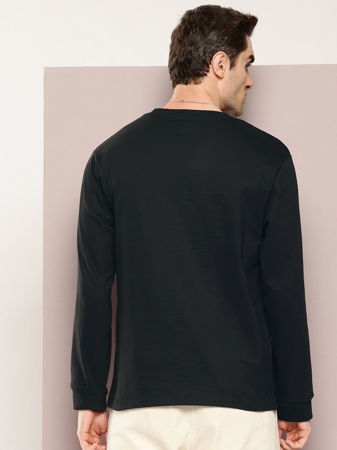 Mens Full Sleeve Round Neck Printed Oversized Fit Tshirts