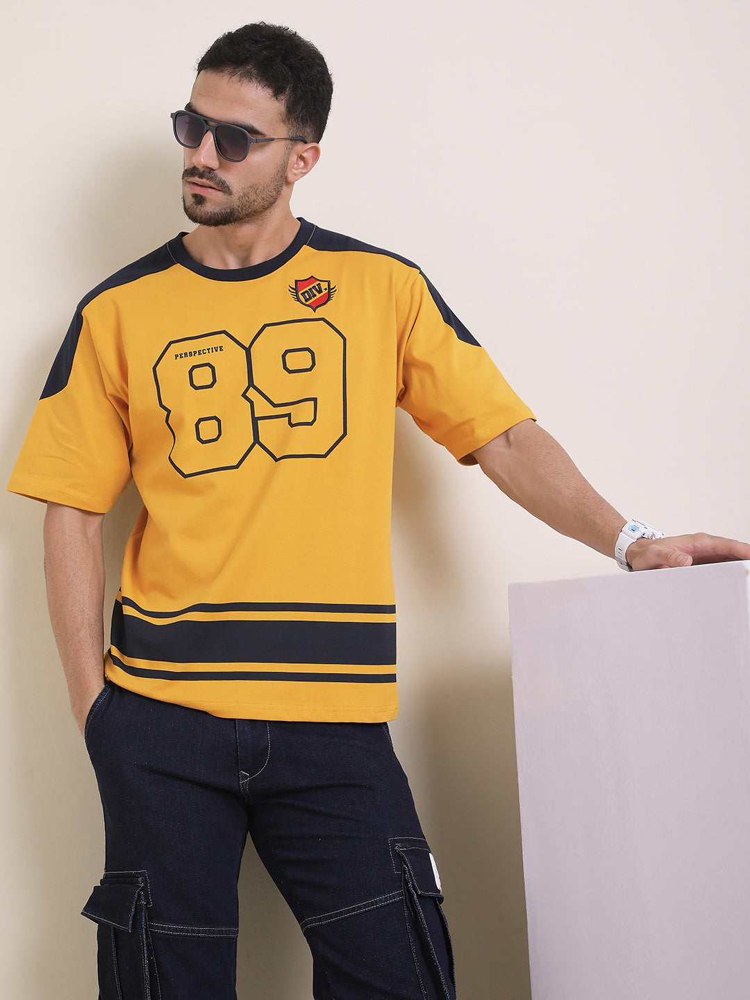 Mens Half Sleeve Round Neck Printed Oversized Fit Tshirts