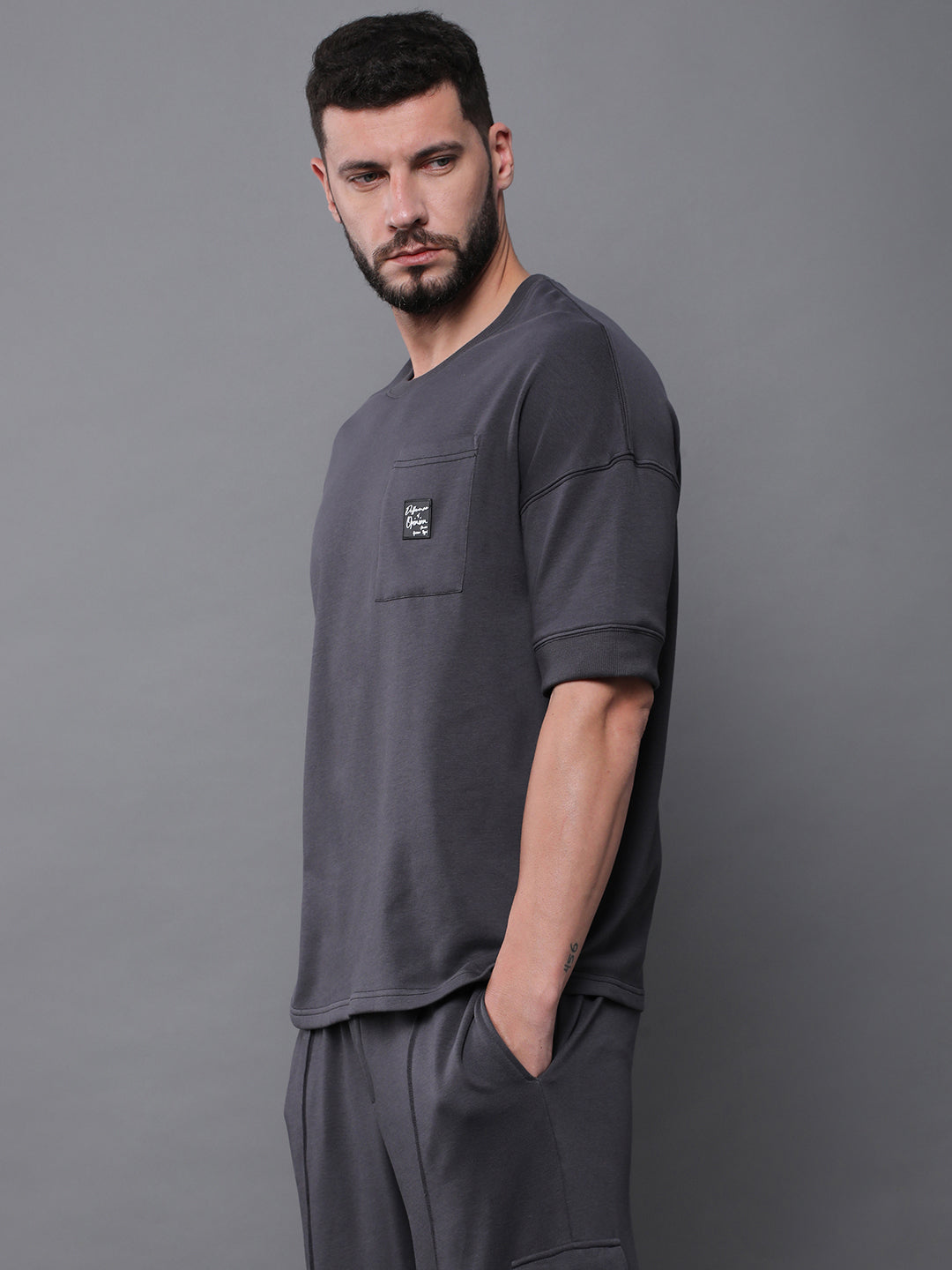 Mens Half Sleeve Round Neck Oversized Fit T-Shirts
