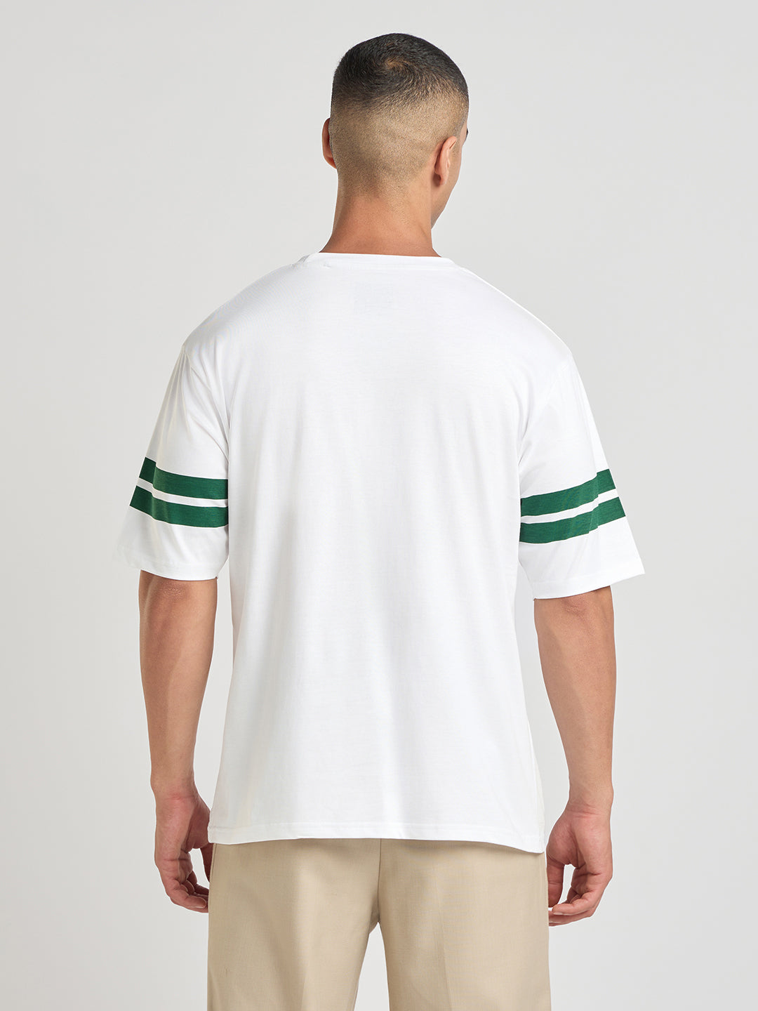Mens Printed Oversized Half Sleeve Round Neck Tshirt