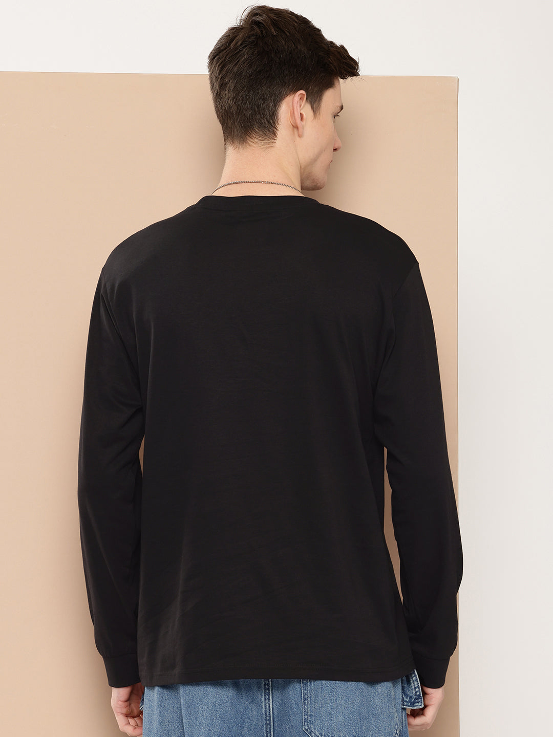 Mens Full Sleeve Round Neck Printed Oversized Fit Tshirts