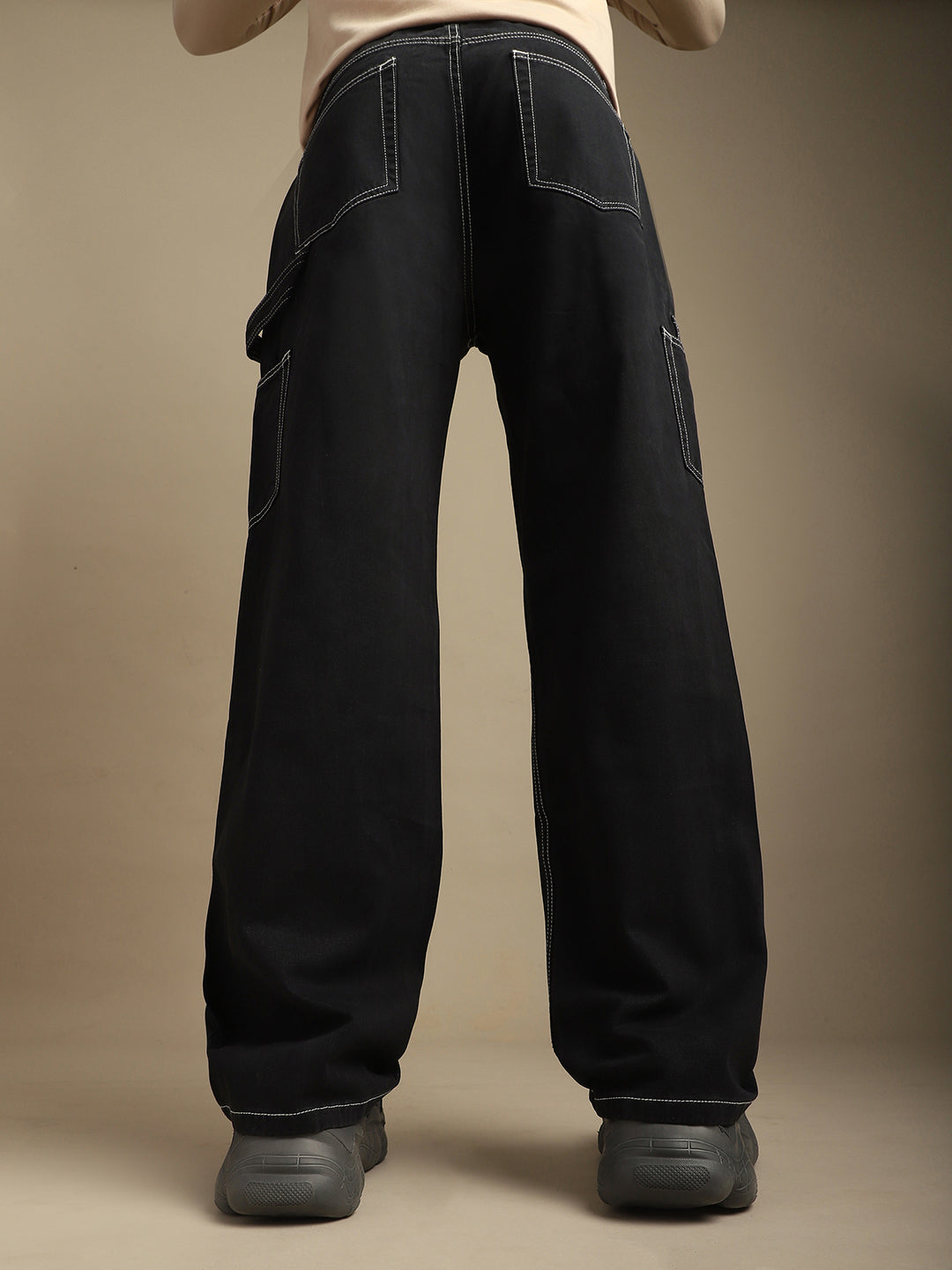 Men Plain Cargo Jeans