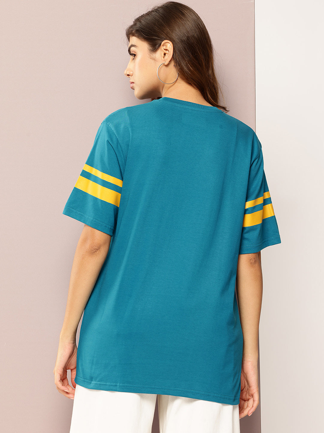 Womens Short Sleeve Printed Oversized Fit Tshirt