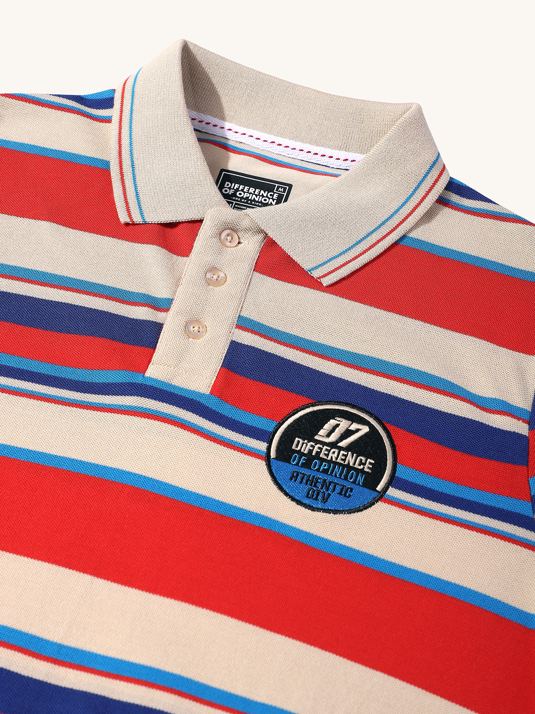 Mens Full Sleeve Polo Neck Striped Regular Fit Tshirts