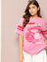 Womens Short Sleeve Printed Oversized Fit Tshirt