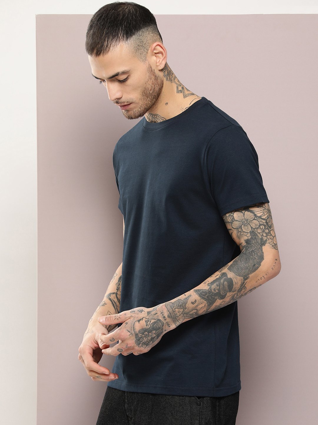 Mens Half Sleeve Round Neck Regular Fit T-Shirts