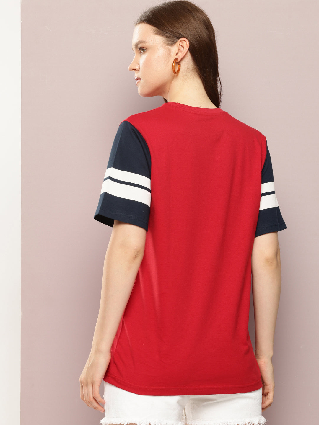 Womens Half Sleeve Round Neck Printed Oversized Fit Tshirts