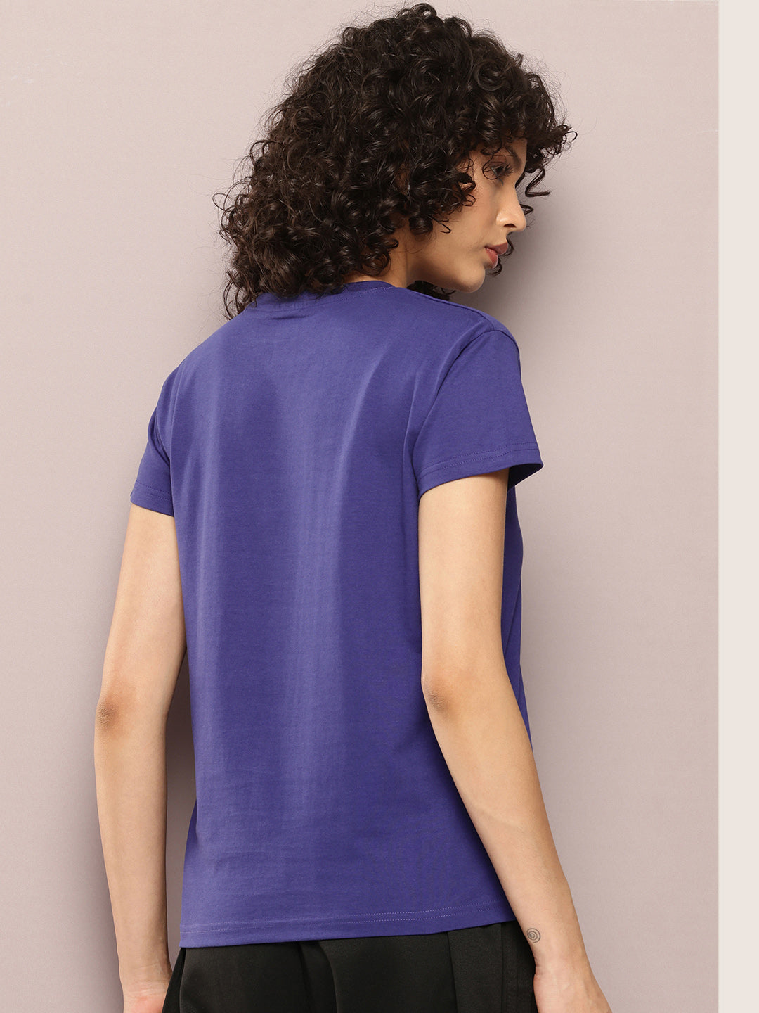Womens Half Sleeve Round Neck Embroidery Regular Fit Tshirts