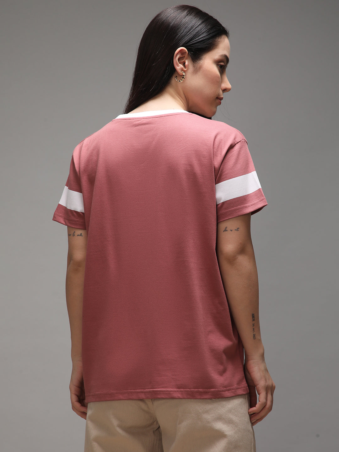 Womens Half Sleeve Round Neck Printed Boxy Fit Tshirts