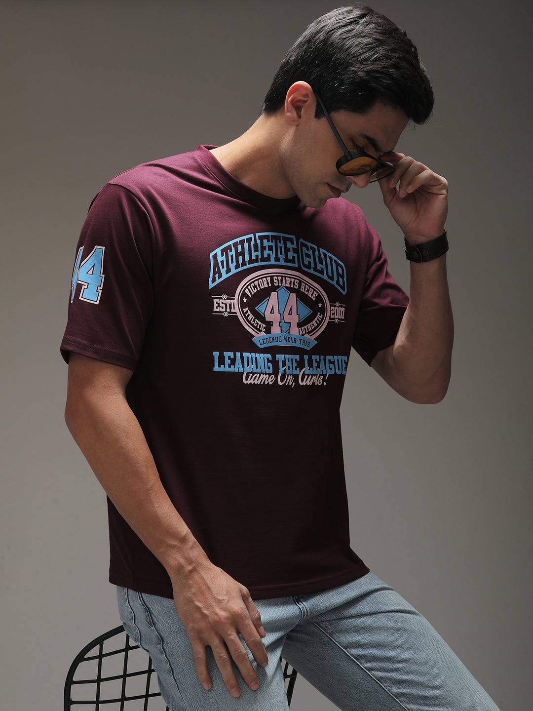 Mens Half Sleeve Round Neck Printed Oversized Fit Tshirts