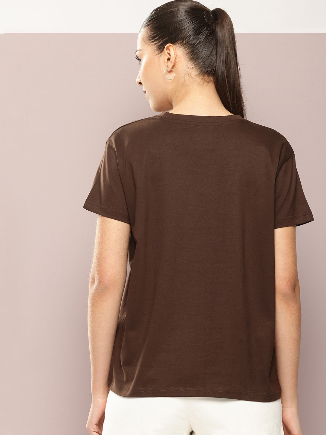 Womens Half Sleeve Round Neck Printed Boxy Fit Tshirts
