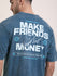 Mens Half Sleeve Round Neck Back Printed Oversized Fit Tshirts