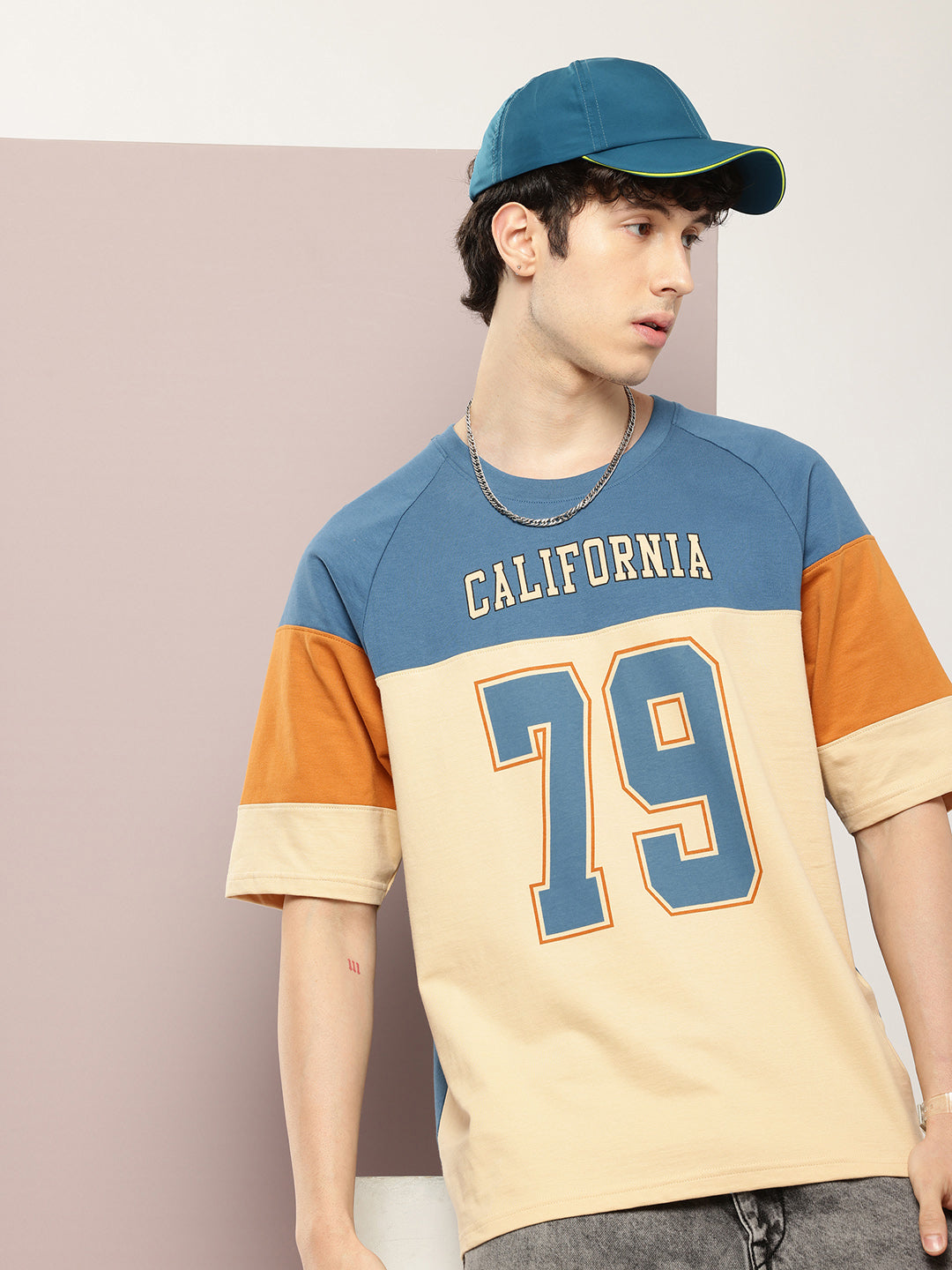Mens Half Sleeve Round Neck Printed Oversized Fit Tshirts