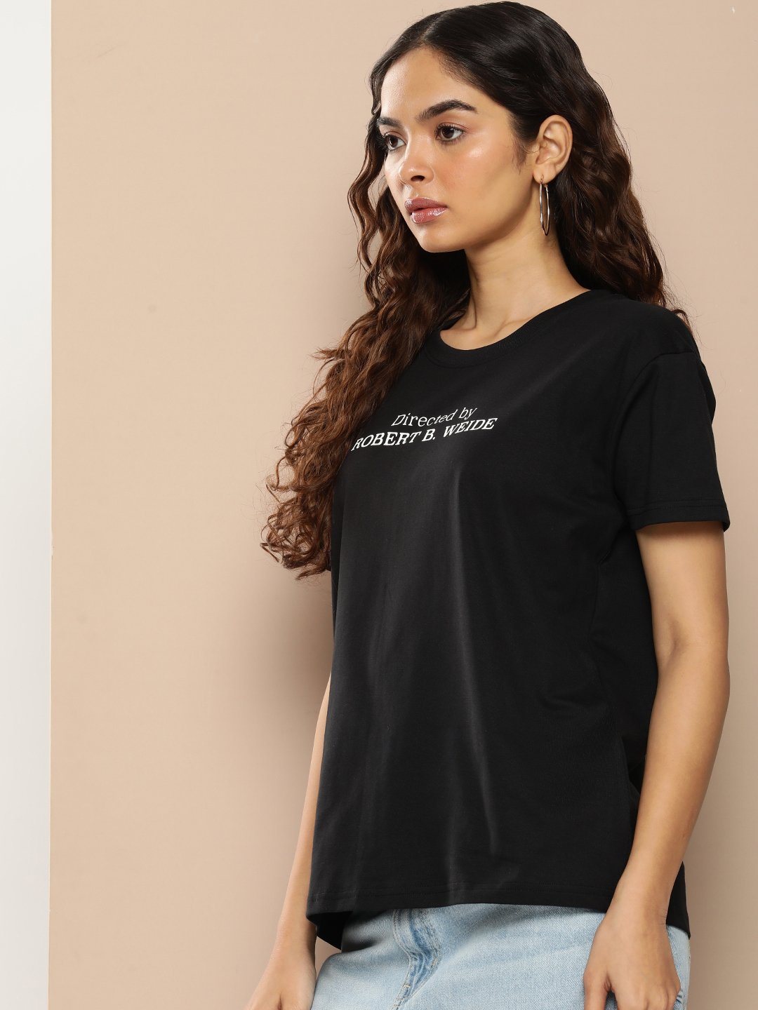 Womens Half Sleeve Round Neck Boxy Fit T-Shirts