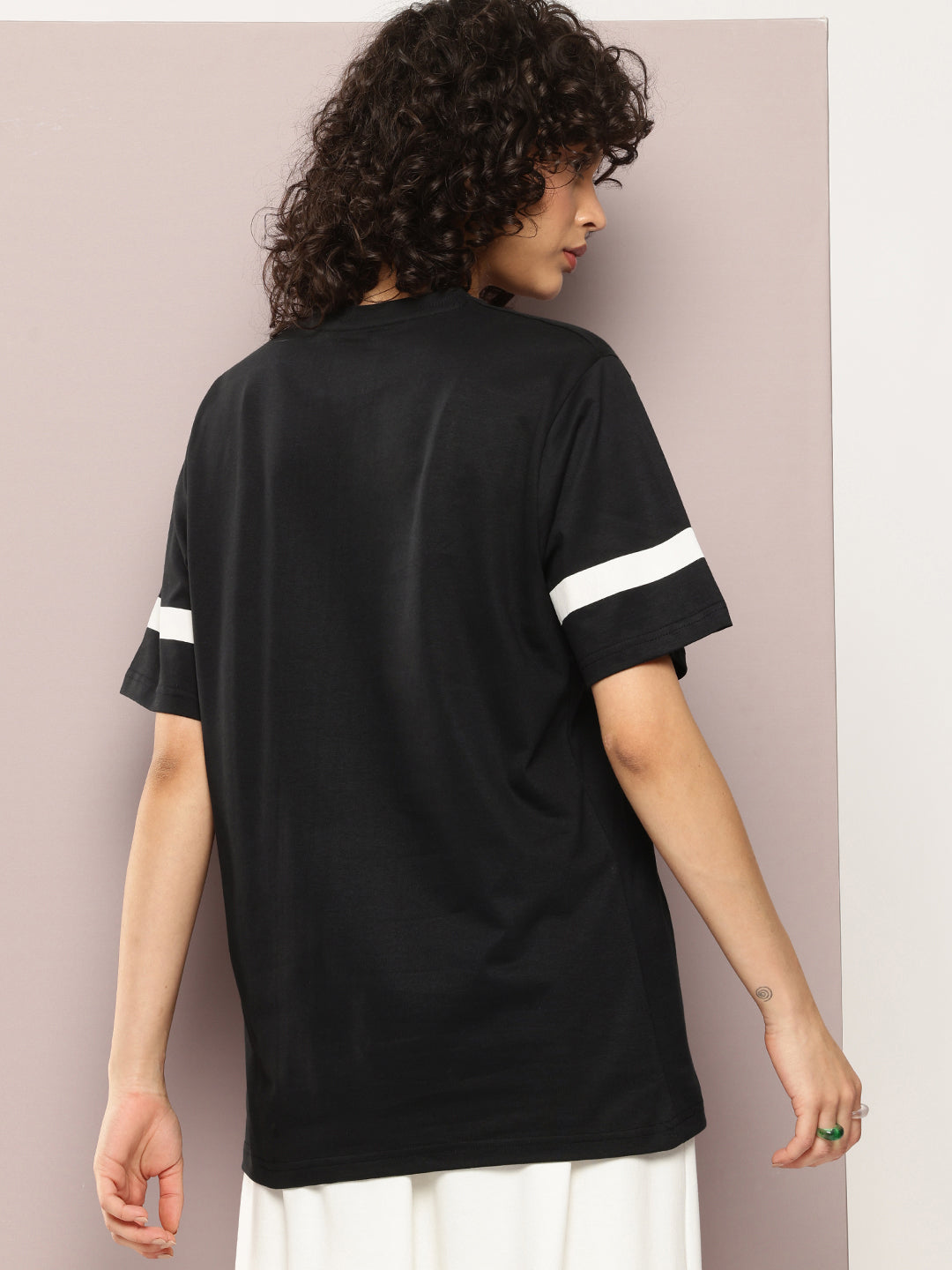 Womens Half Sleeve Round Neck Printed Oversized Fit Tshirts
