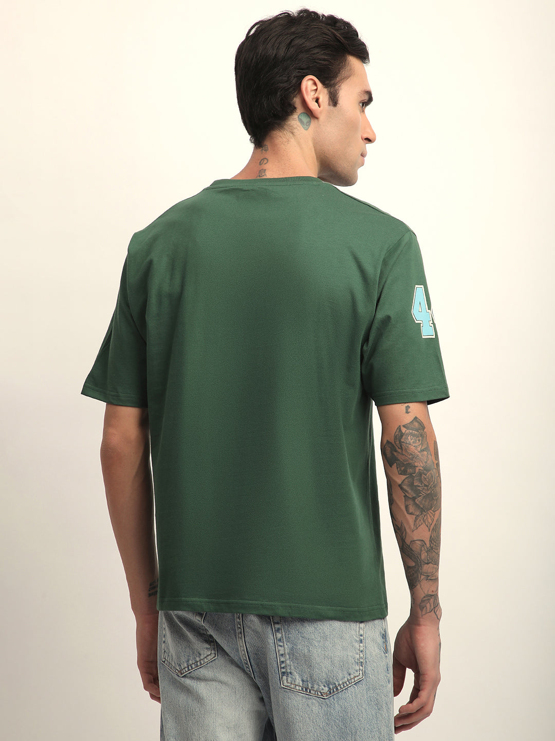 Mens Half Sleeve Round Neck Printed Oversized Fit Tshirts