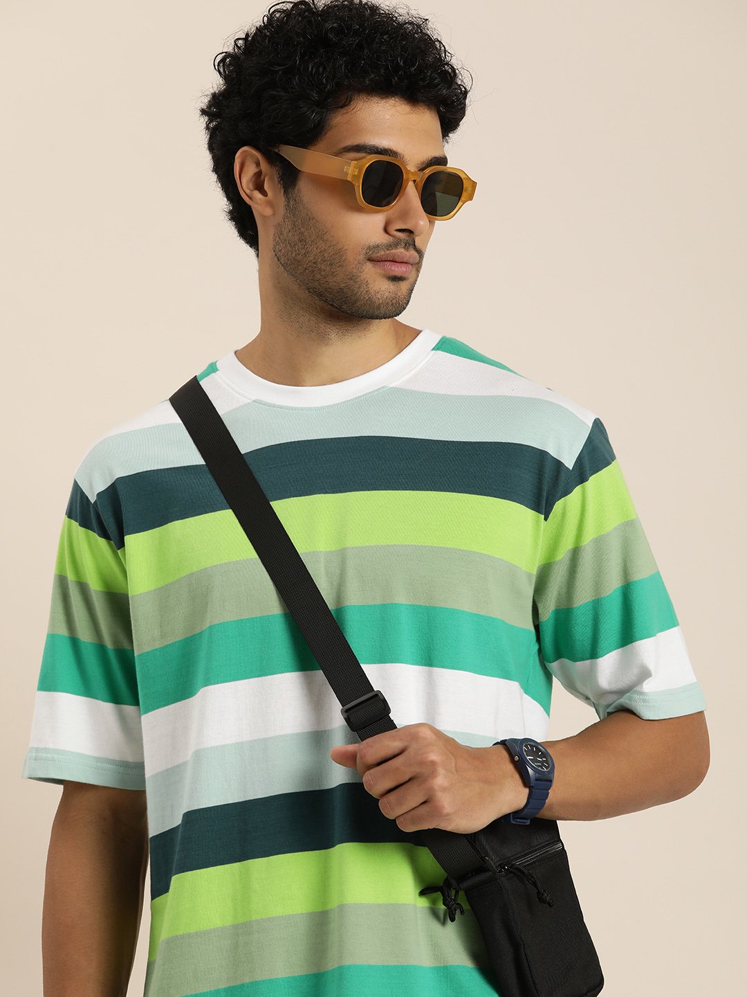 Mens Half Sleeve Round Neck Oversized Fit T-Shirts