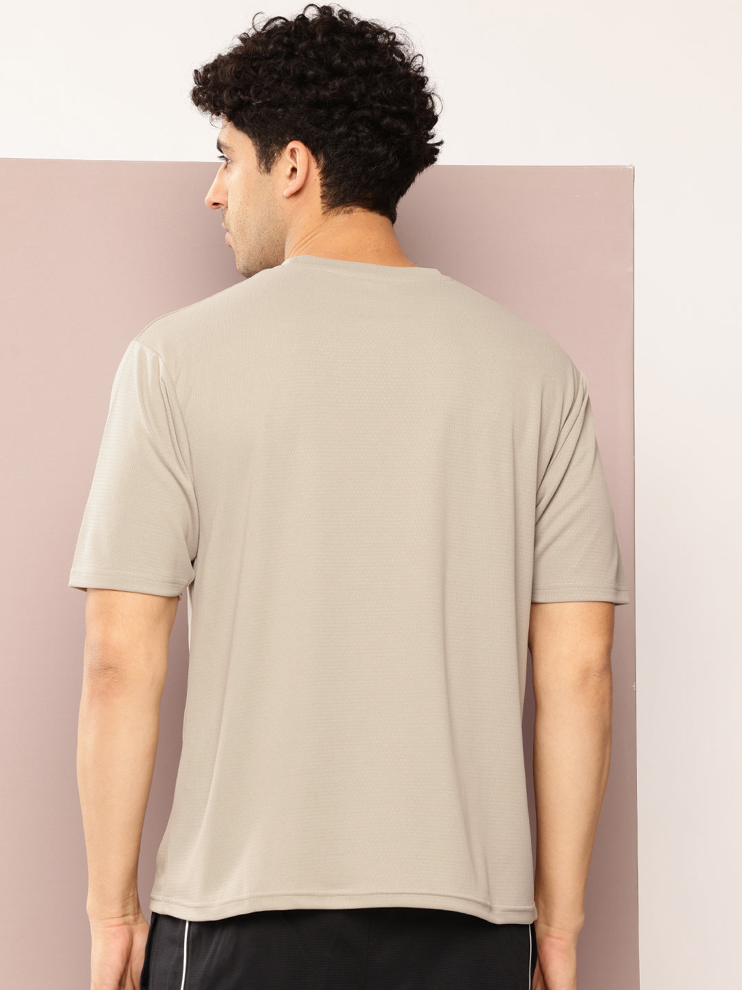 Mens Short Sleeve Round Neck Oversized Polyster Tshirt
