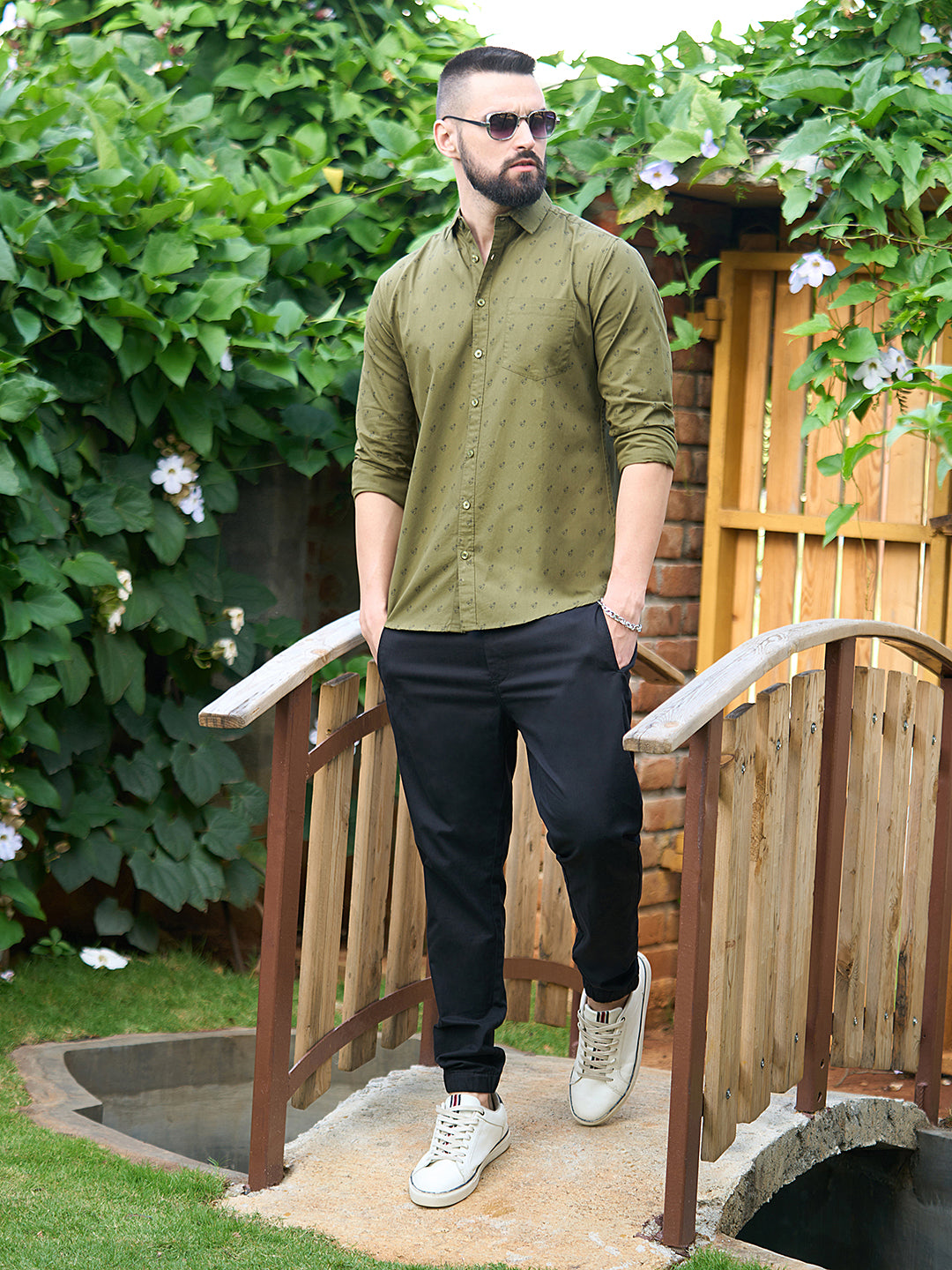 Men All Over Printed Full Sleeve Shirt With Pocket