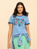 Womens Embroidery Regular Fit Cotton T-Shirt
