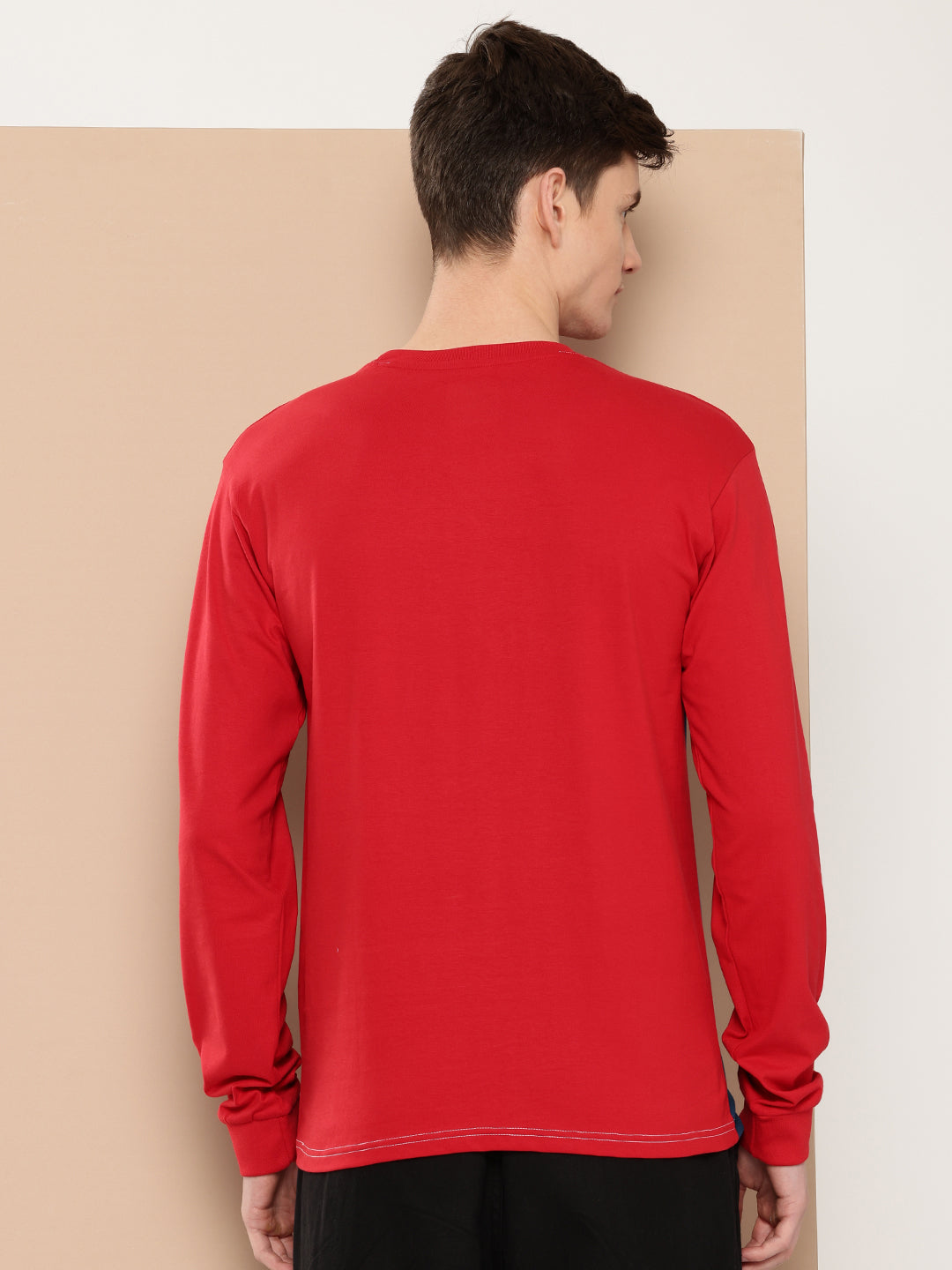 Mens Full Sleeve Round Neck Printed Regular Fit Tshirts