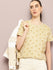 Womens Half Sleeve Round Neck All-Over Printed Boxy Fit Tshirts