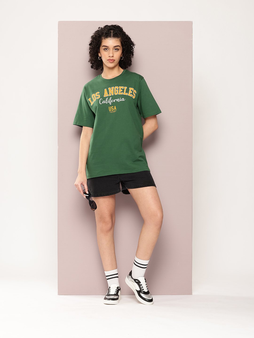 Womens Half Sleeve Round Neck Oversized Fit T-Shirts