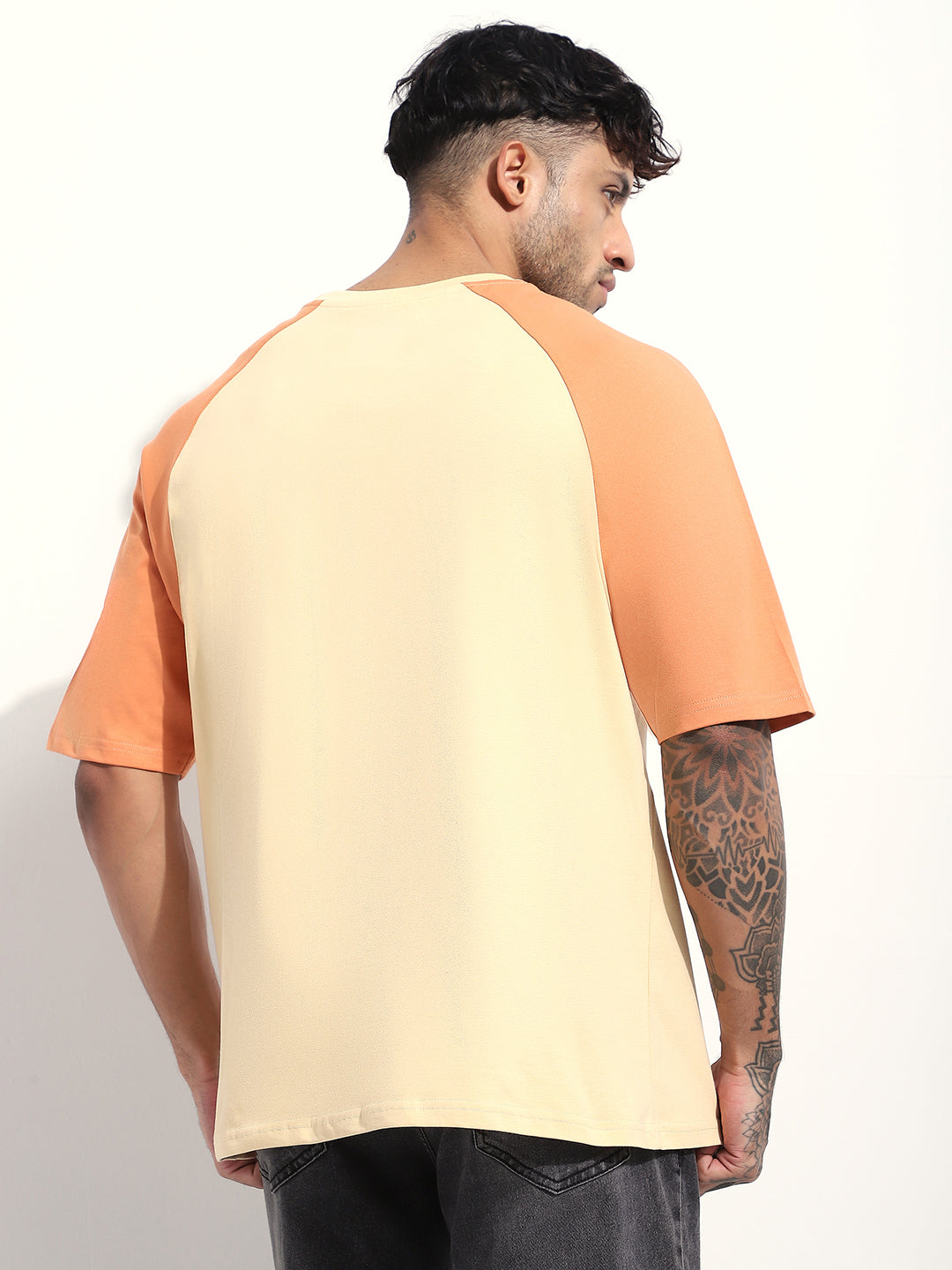 Mens Half Sleeve Round Neck Printed Oversized Fit Tshirts