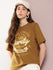 Womens Half Sleeve Round Neck Printed Oversized Fit Tshirts