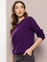 Womens Full Sleeve Round Neck Solid Relaxed Fit Tshirts