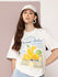 Womens Half Sleeve Round Neck Printed Oversized Fit Tshirts