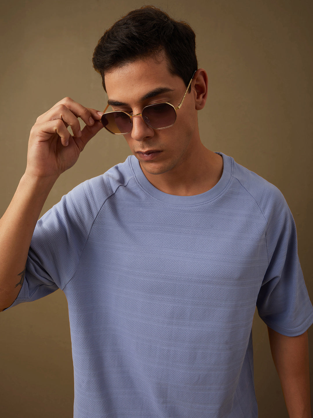 Mens Half Sleeve Round Neck Oversized Fit T-Shirts