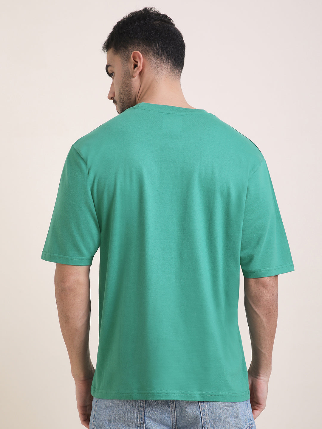 Mens Half Sleeve Round Neck Printed Oversized Fit Tshirts
