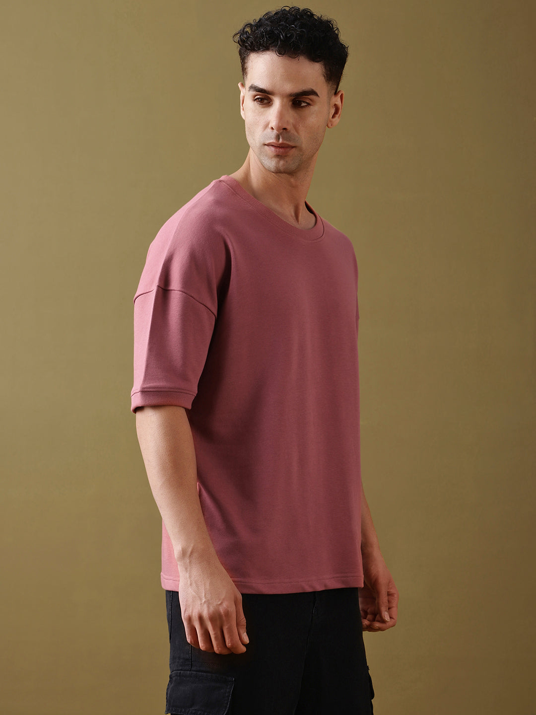 Mens Half Sleeve Round Neck Oversized Fit T-Shirts