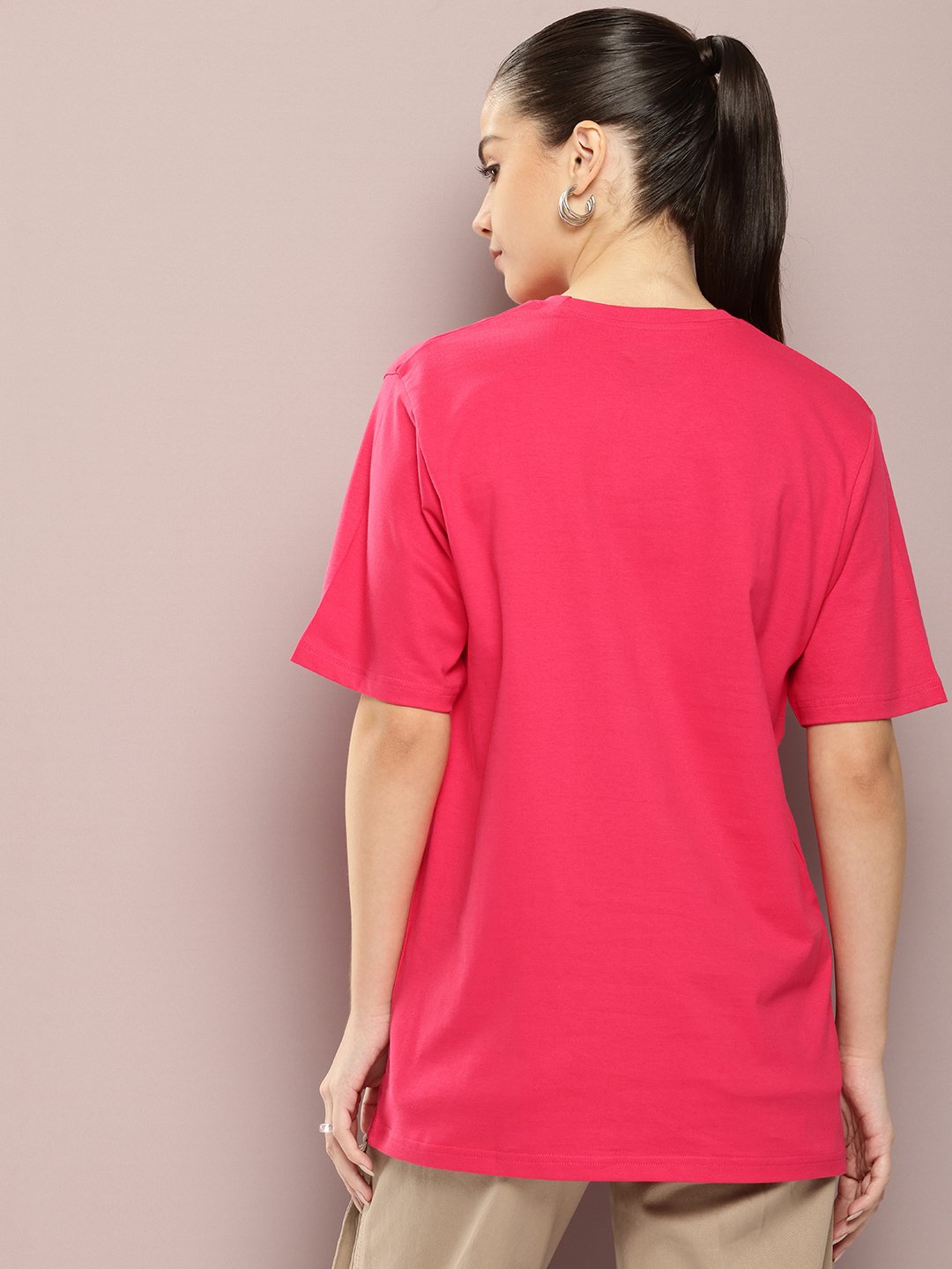 Womens Half Sleeve Round Neck Oversized Fit T-Shirts