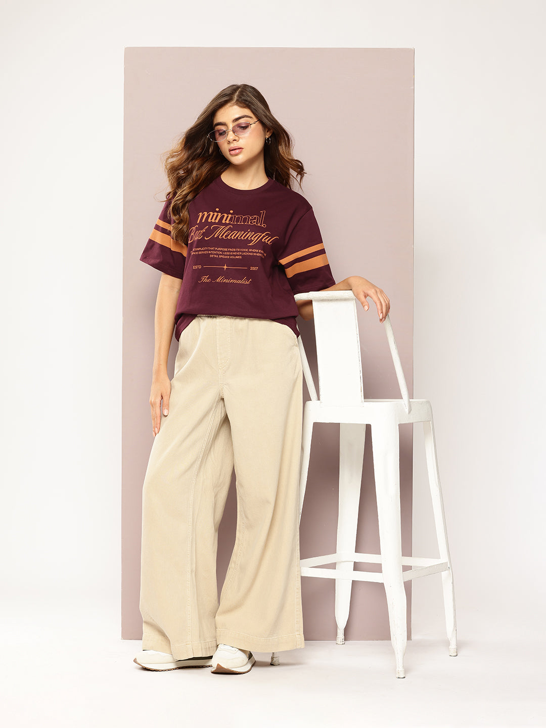 Womens Short Sleeve Printed Oversized Fit Tshirt