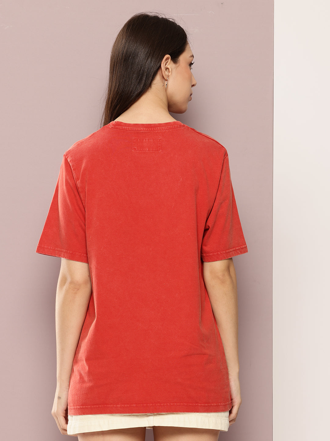 Womens Half Sleeve Round Neck Printed Oversized Fit Tshirts