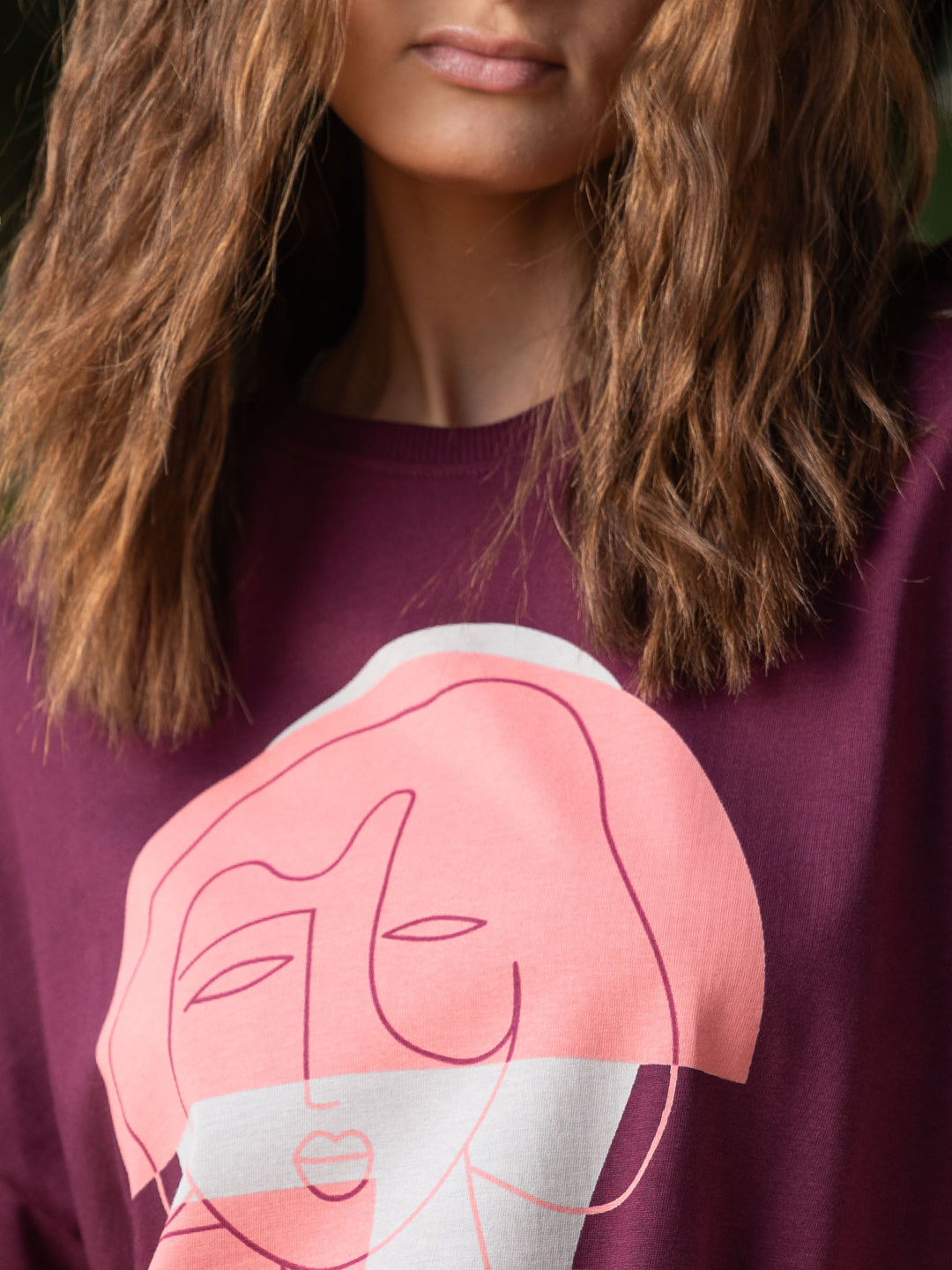 Womens Half Sleeve Drop Shoulder Printed Oversized Fit T-Shirts