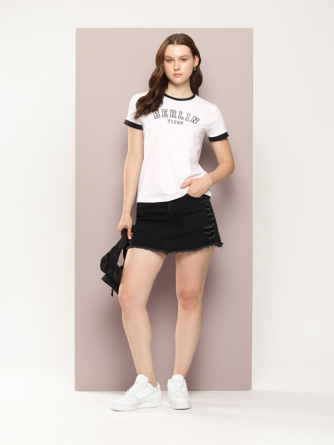Womens Half Sleeve Round Neck Printed Regular Fit Tshirts