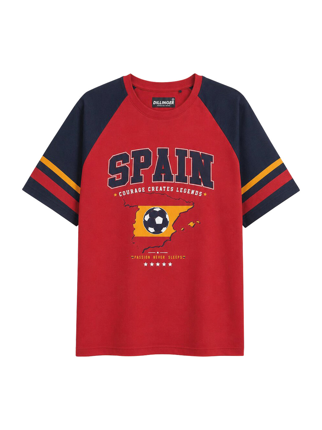 Mens Foot Ball Team Printed Oversized Raglan Sleeve Tshirt