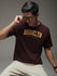 Mens Half Sleeve Round Neck Embroidered Oversized Fit Tshirts