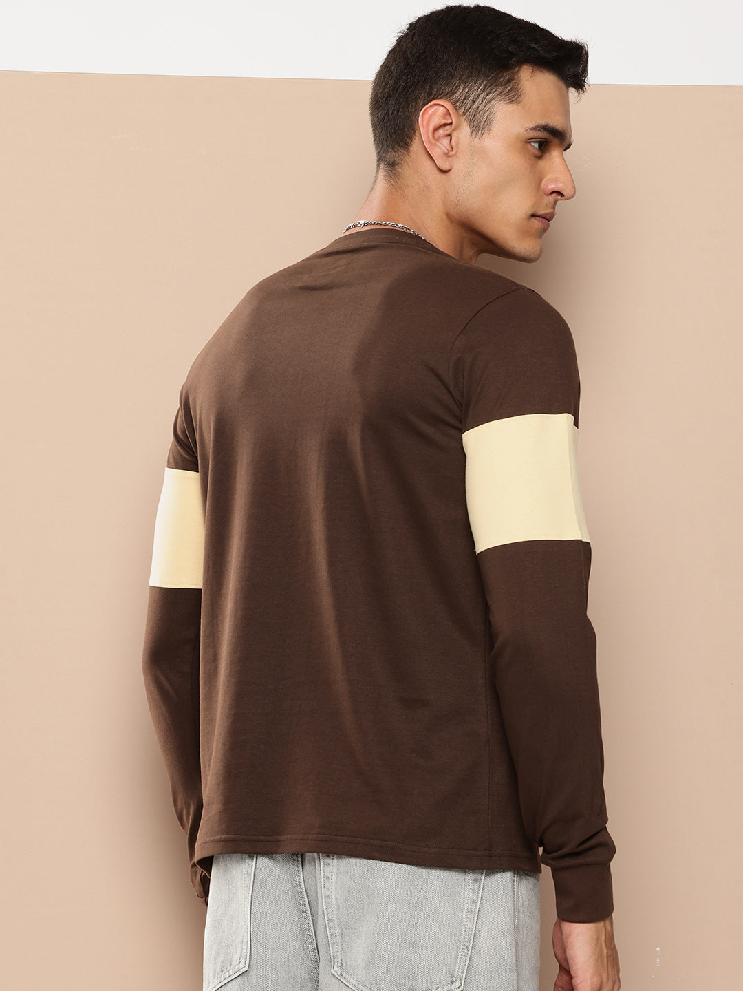 Mens Full Sleeve Round Neck Printed Regular Fit Tshirts