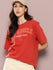 Womens Half Sleeve Round Neck Printed Oversized Fit Tshirts