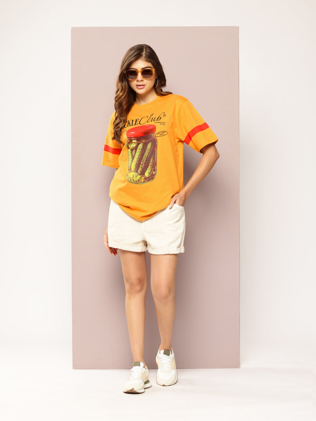 Womens Short Sleeve Printed Oversized Fit Tshirt
