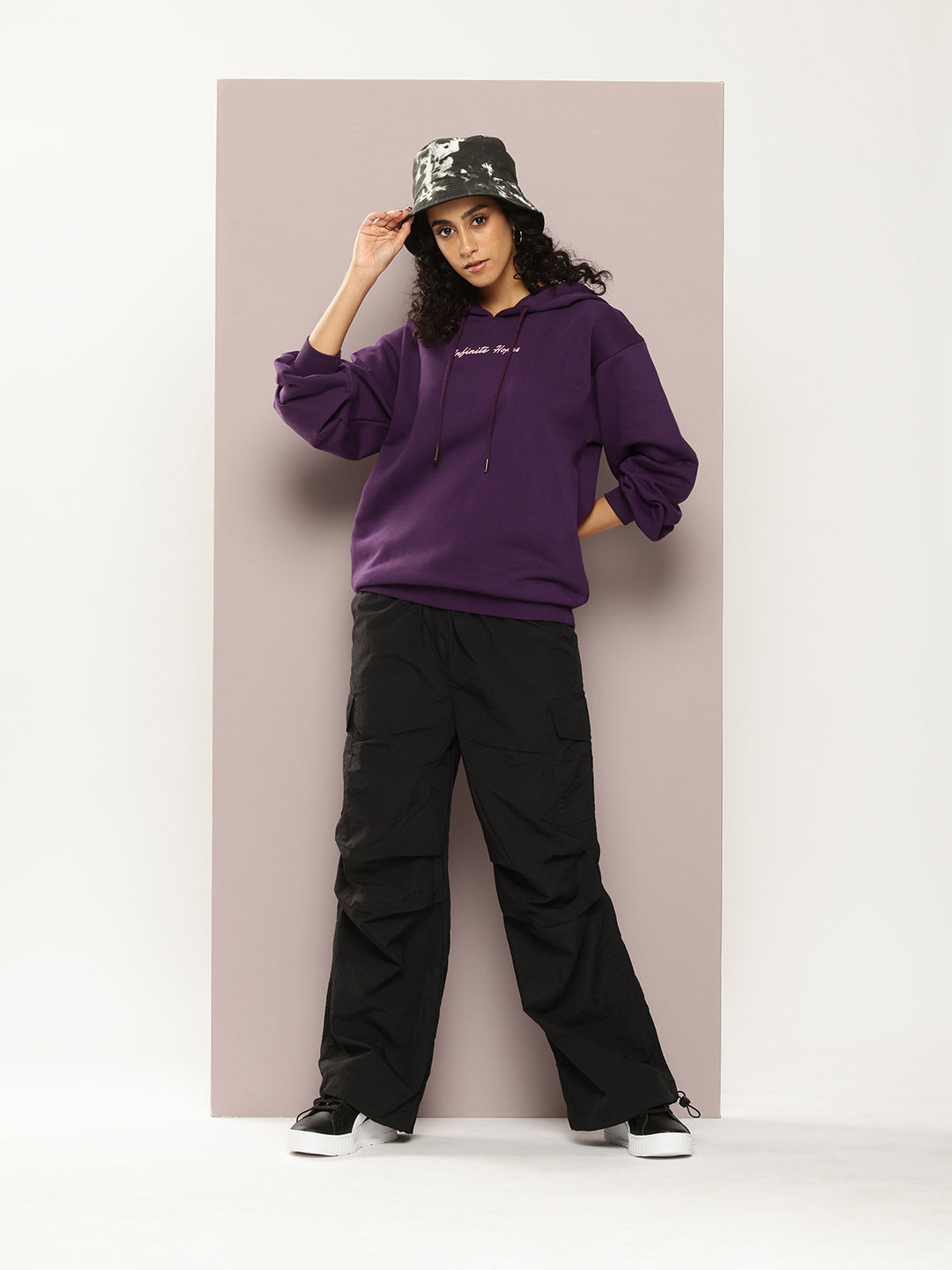 Womens Long Sleeve Oversized Hooded Sweatshirt