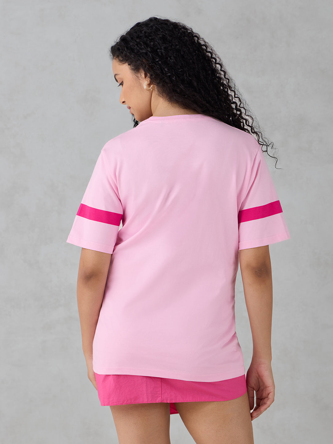 Womens Half Sleeve Printed Oversized Fit Tshirt